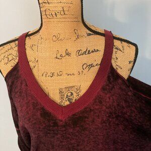 Rock & Republic Cold Shoulder Tunic Sweater Women Size XL